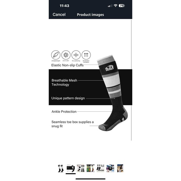 Ski Snow Socks Merino Wool Findway Brand new Over the calf - Picture 3 of 7